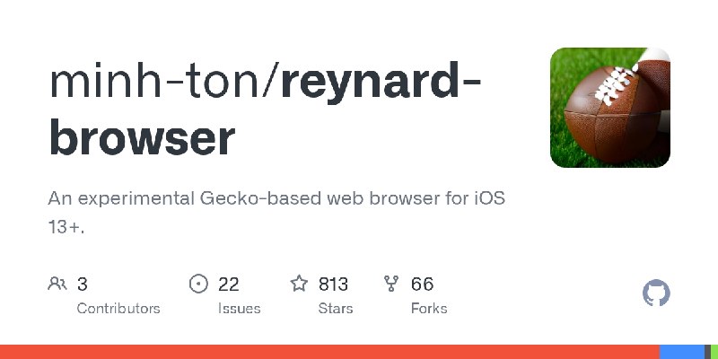 GitHub - minh-ton/reynard-browser: An experimental Gecko-based web browser for iOS 13+.