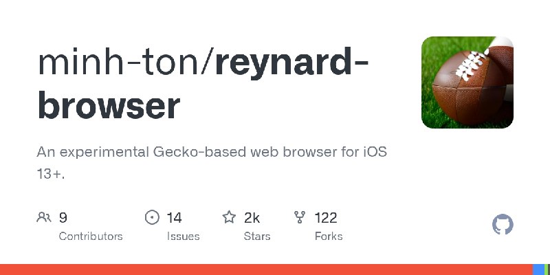 GitHub - minh-ton/reynard-browser: An experimental Gecko-based web browser for iOS 13+.